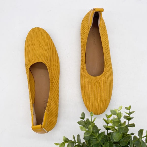 Everlane Womens The Day Glove in ReKnit Mustard Yellow Flats Size 7.5 Balletcore - Picture 7 of 12